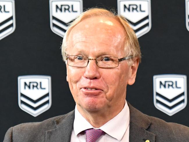 ARL Commission Chairman Peter Beattie at a press conference at NRL headquarters in Sydney, Thursday, December 13, 2018. (AAP Image/Mick Tsikas) NO ARCHIVING