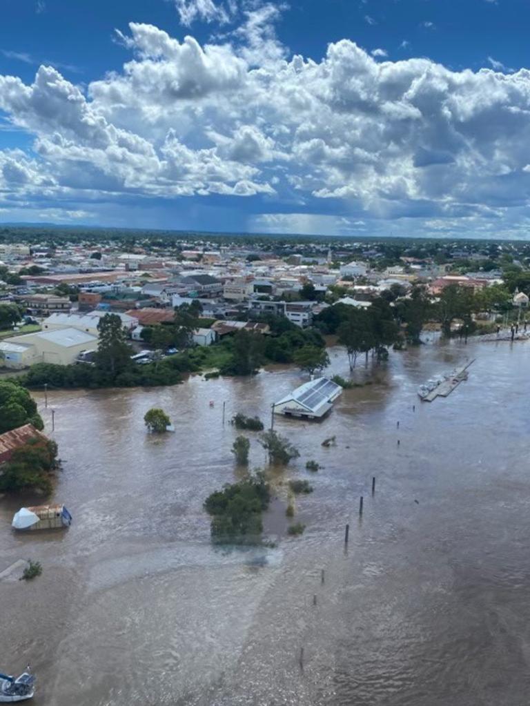 Contributed: Ergon Energy. Flooding in Maryborough.