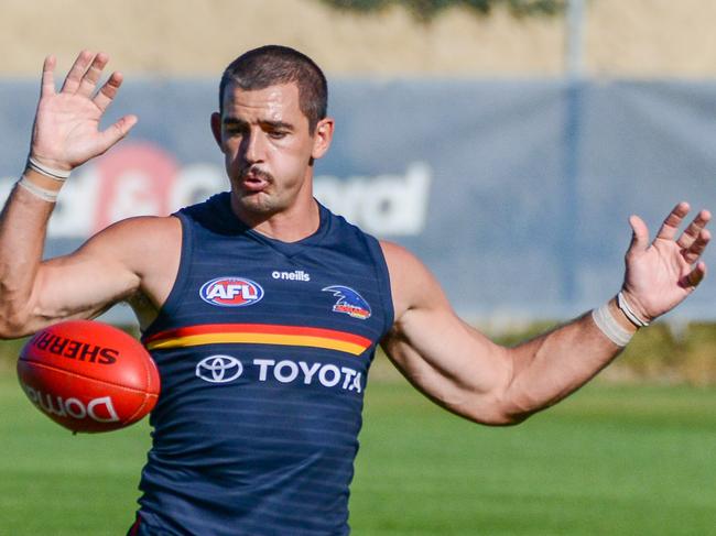 Taylor Walker at Crows training at West Lakes, Thursday, February 18, 2021. Picture: Brenton Edwards