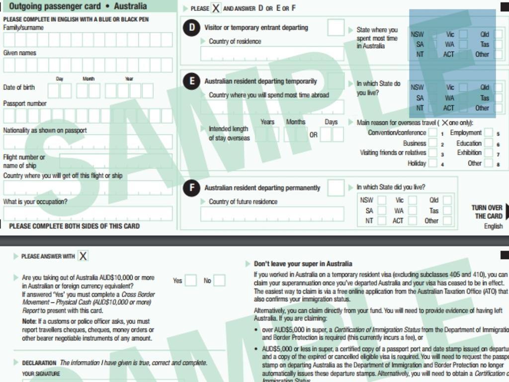 Australia bid farewell to the outgoing passenger card in June 2017. Picture: Supplied