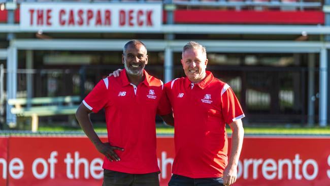 Dimitri Mascarenhas with Sorrento president Ben McDonald. Picture: Supplied