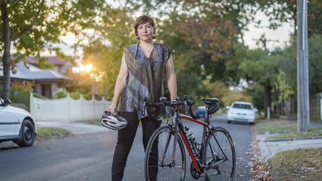 Barbara Niglio, 55, Glen Iris is a cyclist who made a claim last year after an incident with a garbage truck. Picture: Jason Edwards