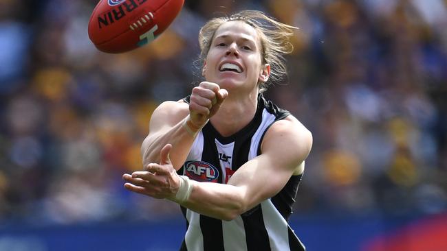 Tom Langdon in action during the 2018 AFL Grand Final against West Coast. Picture: Julian Smith.