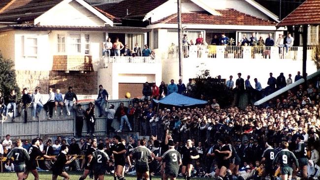 Randwick take on the All Blacks at Coogee Oval in 1988.