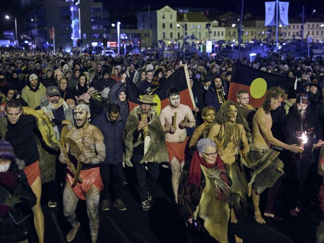 About 5000 people joined the festival’s opening Reclamation Walk, up from 3000 in 2021. Picture: Remi Chauvin