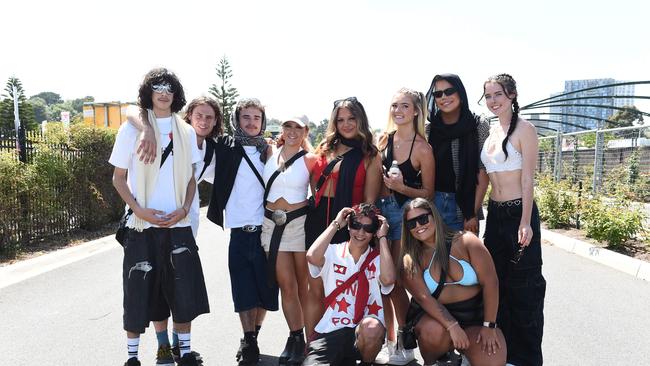 Loft Kieffer, Declan Cassio, Tonisha Pipicelli, Matt Hamilton, Brianna Posch, Molly Robins, Robert Simic, Andianna Lamb and Bridgette Overton at St. Jerome’s Laneway Festival in Melbourne 2024.