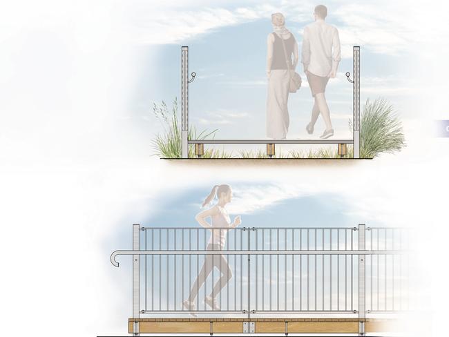 An artist impression of the new proposed walkway. Image courtesy of Thompson Berrill Landscape Design