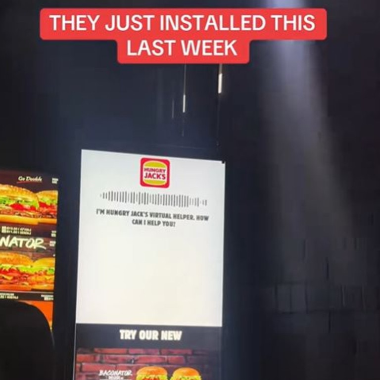 A customer documented his encounter with a Hungry Jack’s AI assistant. Picture: TikTok/@pnuks