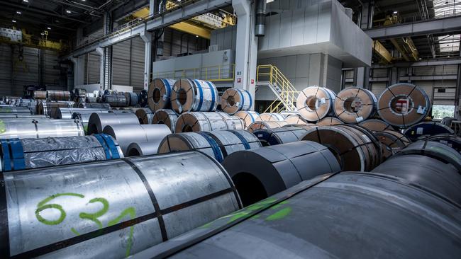 A new front has opened in Donald Trump’s trade war with global steel and aluminium trade in the firing line. Picture: Bloomberg