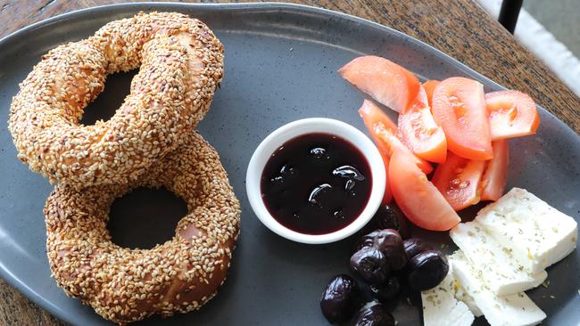 Simit served with classic Turkish sides. Picture Glenn Hampson