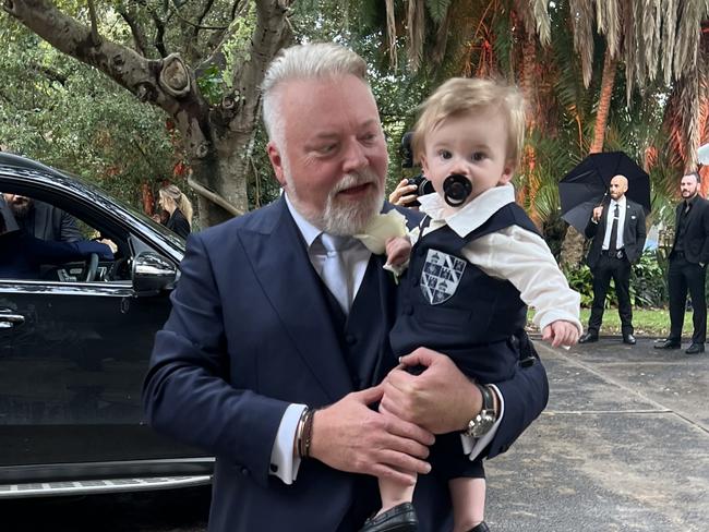 Kyle Sandilands and his son Otto.