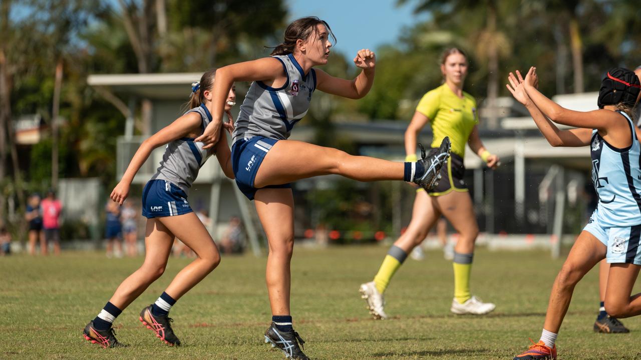 Action from the AFLQ Schools Cup State Finals. Picture: AFLQ.