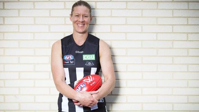 Meg Hutchins is a key part of Collingwood’s backline. Picture: Sarah Matray