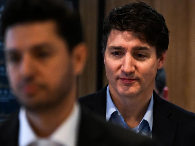 Justin Trudeau flew to Mar-a-Lago in Florida to meet incoming US President Donald Trump for crisis talks about trade threats Picture: AFP