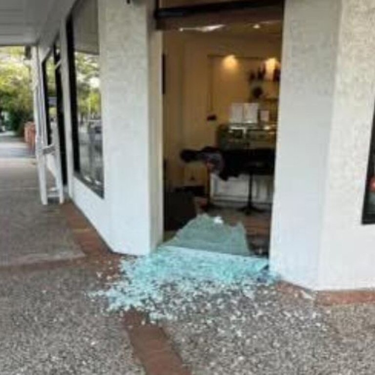 Several businesses, including Dicki’s Cafe at Racecourse Rd, Ascot were broken into this morning. Picture: Tayla Couacaud