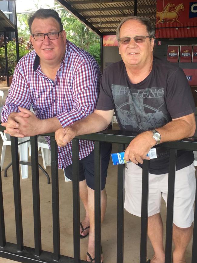 David Ronald Cannon and Tom Raudonikus at the Darwin Races
