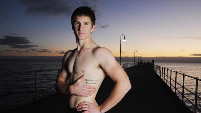 Hamish Hartlett before being covered in tattoos, back in 2009.