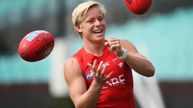 Isaac Heeney at Sydney training. Picture: Phil Hillyard