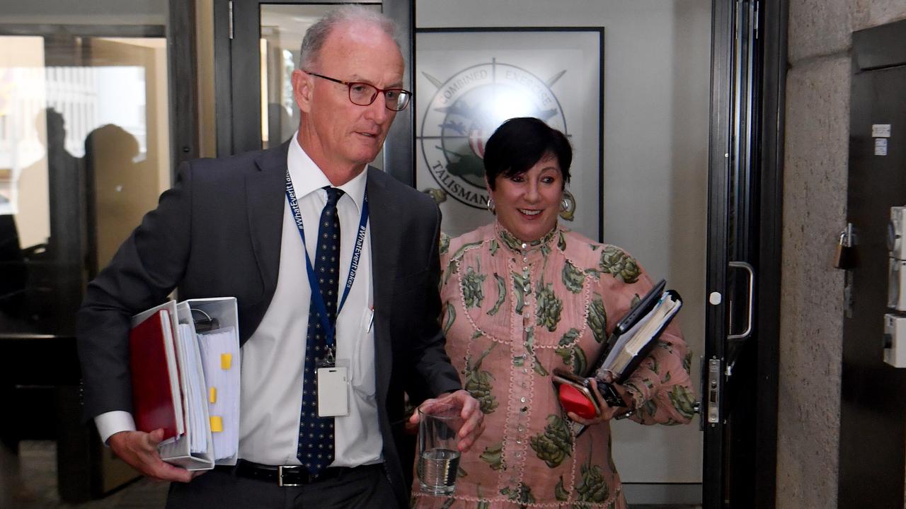 Townsville City Council’s chief executive Joe McCabe and Acting Mayor Ann Maree-Greaney attend a meeting, the day it was reported that a leadership spill would be issued to oust the then deputy mayor Paul Jacob. Picture: Evan Morgan