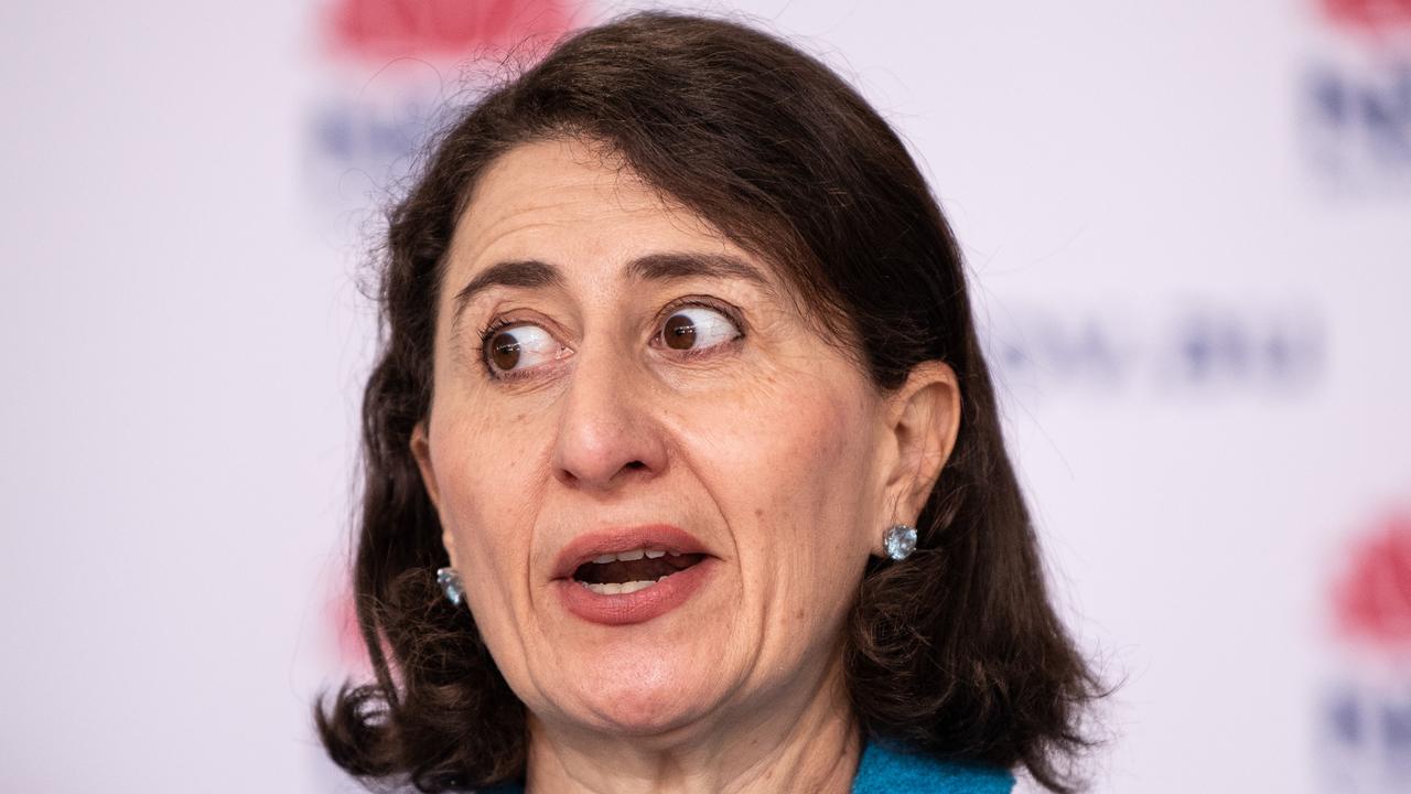 NSW Premier Gladys Berejiklian speaking at a Covid-19 update press conference, Sydney.