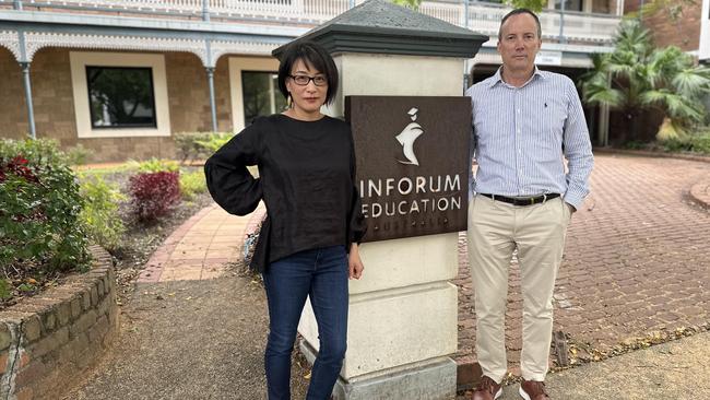 Owners of Inforum Education Australia Jun and Simon Craft. Picture: Ashleigh Jansen