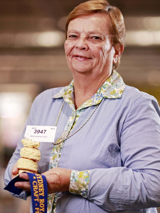 Robyn East after winning the plain scones category. Picture: Sam Ruttyn