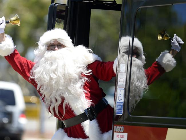 Santa posing on The Entrance to Wyong run.