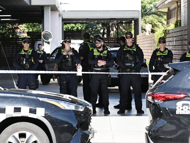 Police outside the Quest Hotel in Preston on Tuesday. Picture: Josie Hayden