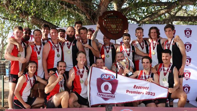 Boyne Island Tannum Sands Saints won the Reserves grand final for AFL Capricornia. Picture: Supplied