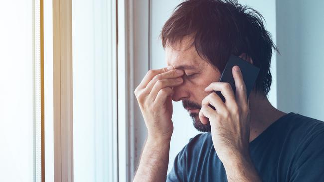 Breaking up with a partner over long distance can be draining and exhausting. Picture posed by model. Picture: Getty