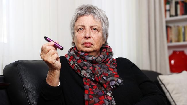 Professor Renee Bittoun had vape pens tested and found all contained nicotine. Picture: Tim Hunter