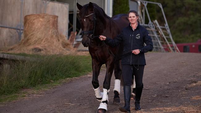 Equestrian Hazel Shannon, 28, with Willingapark Clifford, says the saga could dash her lifelong dream of competing at the Olympics. Picture: Milan Scepanovic