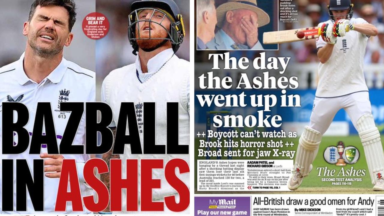 Mirror Sport (L) and the Daily Mail (R) back pages.