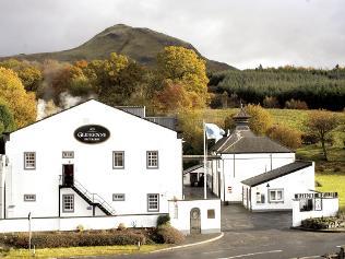 The Glengoyne distillery at the foot of Dumgoyne Hill, where Scotland's Highlands and Lowlands meet.