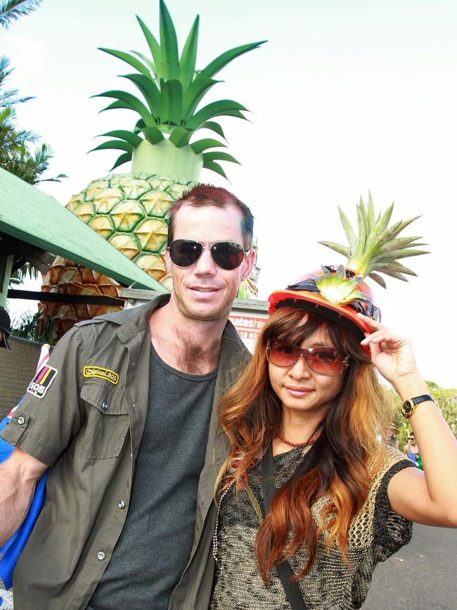 Jay Godfrey and Montha Flaherty at the Big Pineapple Music Festival in 2014. Picture: Brett Wortman