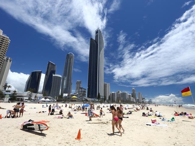 Surfers Paradise Beach is busy at the best of times.