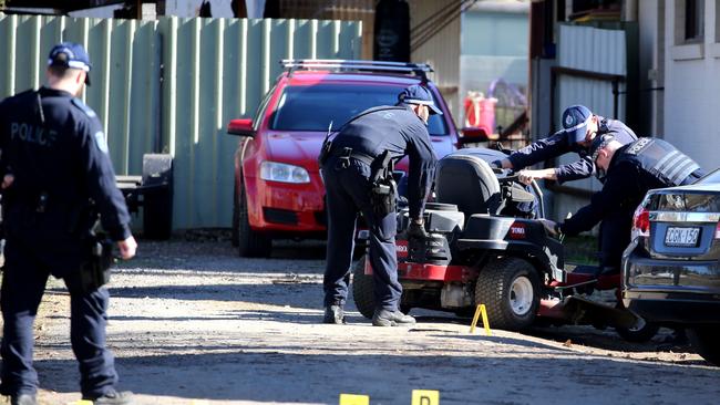 Police are investigating an alleged home invasion in which two people were stabbed and another was shot in Bringelly.