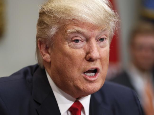 In this Feb. 2, 2017, photo, President Donald Trump speaks during his meeting with House and Senate legislators in the Roosevelt Room of the White House in Washington. For all of the White House's early bravado,Trump has taken office with few concrete plans for how to make good on his pledge to unravel President Barack Obama's foreign policy and tackle some of the biggest national security challenges facing his administration. (AP Photo/Pablo Martinez Monsivais)