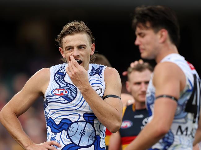 The Roos were smashed over in Adelaide. (Photo by Sarah Reed/AFL Photos via Getty Images)