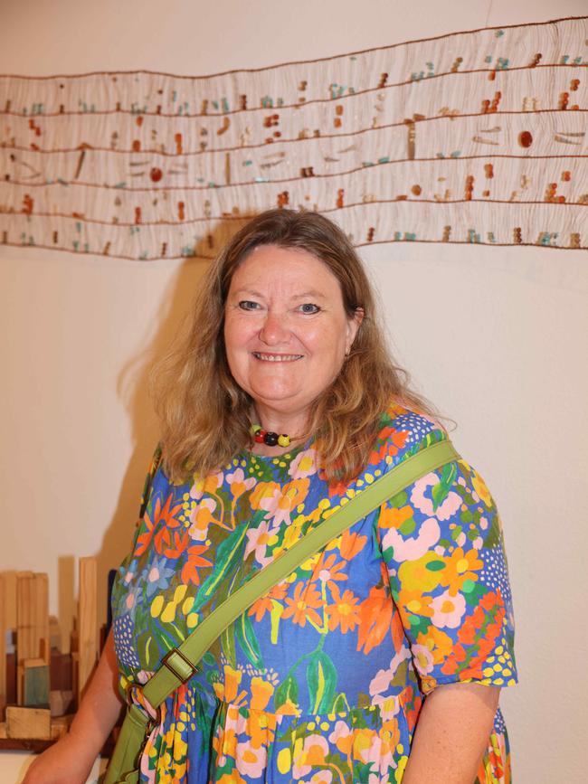 Marie Shannon at the SWELL Art Prize at Broadbeach Community Space for Gold Coast at Large. Picture, Portia Large.