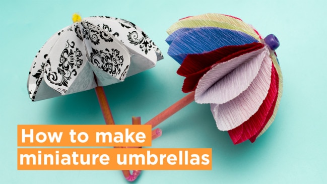 How to make miniature umbrellas