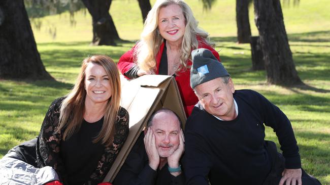 Gold Coast Bulletin's Belinda Dawes together with organizer Karen Phillips, Colin Wheeler from Document Solutions and Jamie Preston from Westpac Private Bank get ready. Picture Glenn Hampson