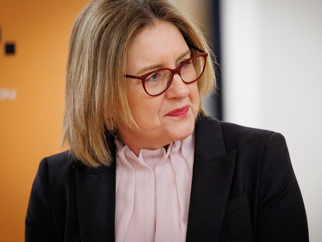 MELBOURNE, AUSTRALIA- NewsWire November 14, 2024: Premier Jacinta Allan, Minister for Women Natalie Hutchins and Donna Stolzenberg founder and director of National Homeless Collective to make an announcement.Picture: NewsWire / Nadir Kinani