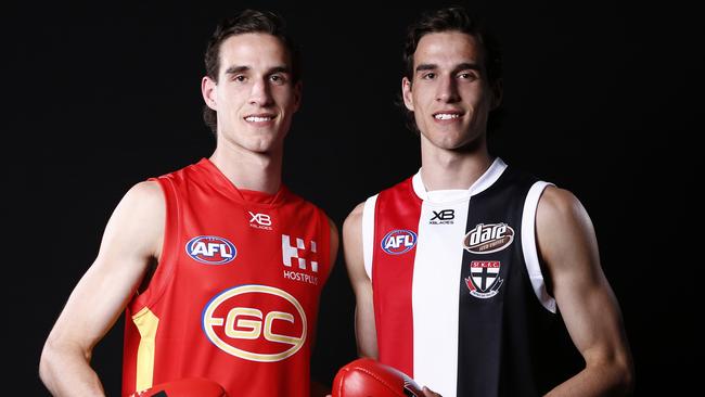 Ben and Max King will battle it out for the first time on Thursday night. Picture: AAP Image/Daniel Pockett