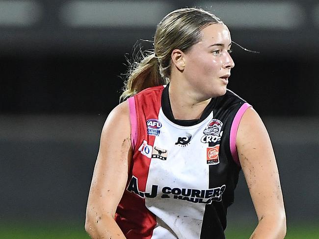 Bella Clarke has been in top form for Southern Districts winning the Crocs’ best and fairest. Photo: Felicity Elliott / AFLNT Media