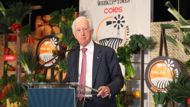 Coles chairman James Graham at the Farmer of the Year presentation at the MCG.