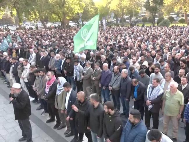 Turkey residents mark death of Hamas leader Yahya Sinwar