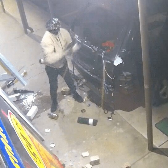 Ballarat Crime Investigation Unit detectives have released CCTV following a ram raid at a Sebastopol bottle shop.