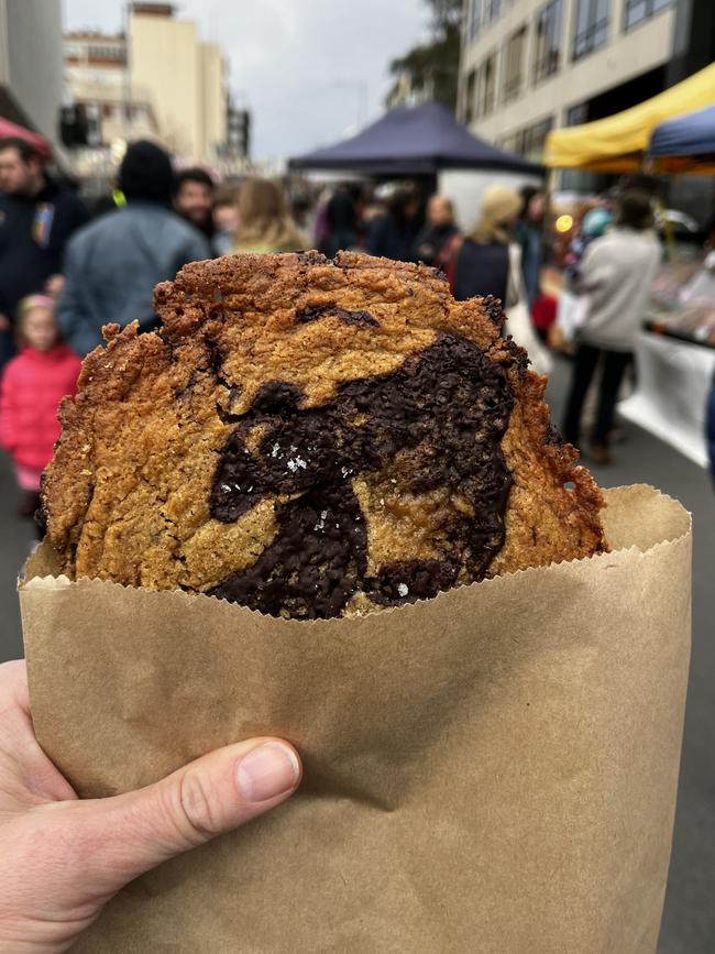 Nectar Eater’s classic choc-chip cookie includes an impressively high ratio of chocolate to dough and a sprinkling of sea salt to take the edge off the sweetness. Picture: Alix Davis