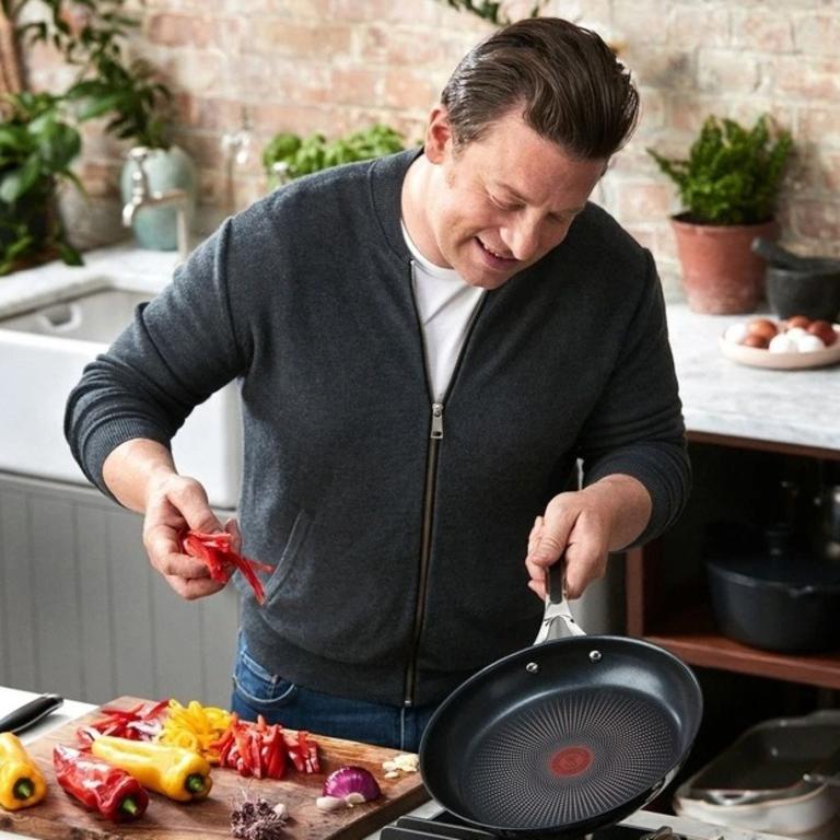 Jamie Oliver by Tefal Induction Stainless Steel Frypans. Picture: Myer.